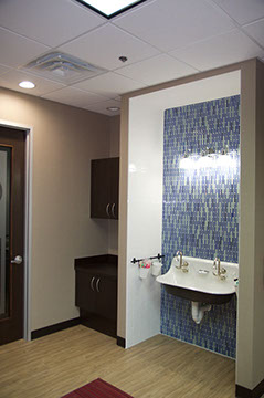 photo of our tooth brushing station