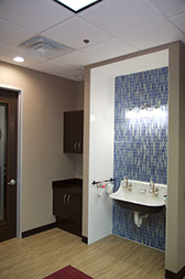 photo of our tooth brushing station